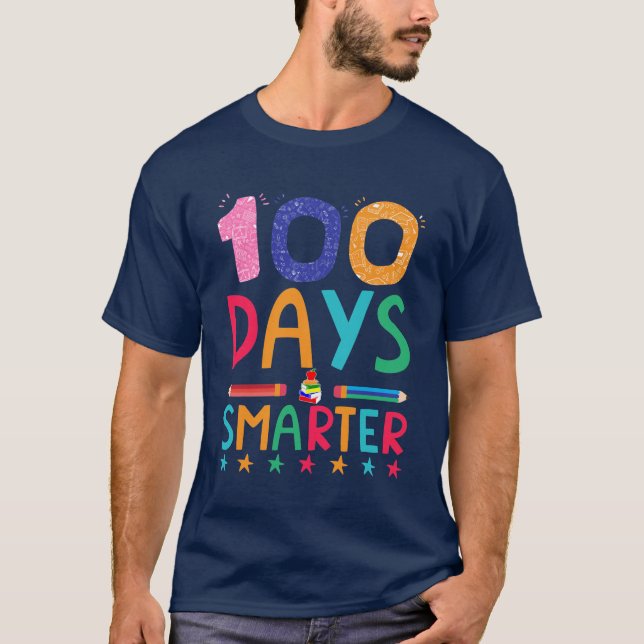 Camiseta 100 dias de professor escolar (Frente)