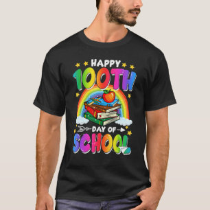 Camiseta 100 dias de professor universitário Feliz 100º dia