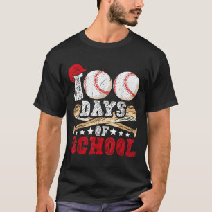 Camiseta 100 Dias De Professora De Beisebol Escolar
