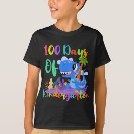 Camiseta 100 Dias De Professora De Dinossauro Engraçado No 