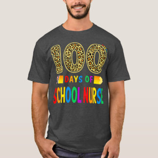 Camiseta 100 Dias De Professora De Enfermeiros Escolares Ou