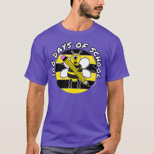 Camiseta 100 Dias De Professora Do Jardim De Abelha Escolar