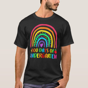 Camiseta 100 Dias De Professora Do Jardim De Infância Smart