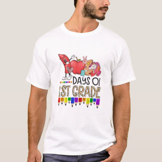 Camiseta 100 Dias de Professora do Primeiro Ano