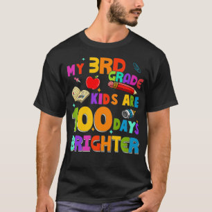 Camiseta 100 Dias De Professora Escolar Meus Filhos Do 3º G