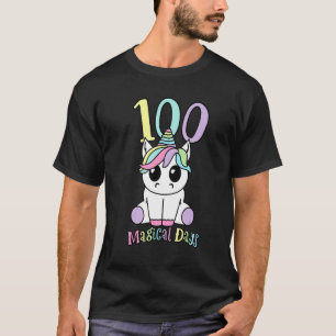 Camiseta 100 Dias De Professora Escolar Unicórnio Vestindo
