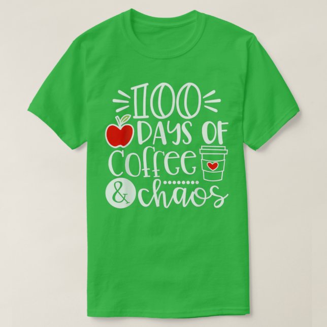 Camiseta 100 Dias De Professora Feliz 100 Dias De Escola (Frente do Design)