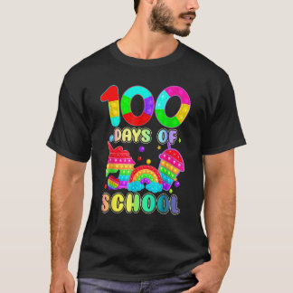 Camiseta 100 Dias De Professora Pop Da Escola Meninos Menin