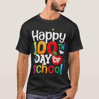 Camiseta 100 Dias De Professores Crianças Meninas Feliz