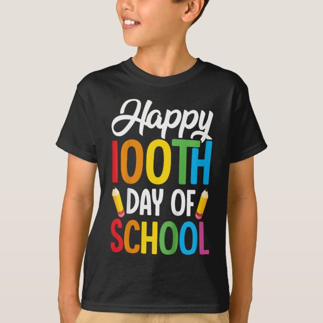 Camiseta 100 Dias De Professores Crianças Meninas Meninas 1 (Frente)