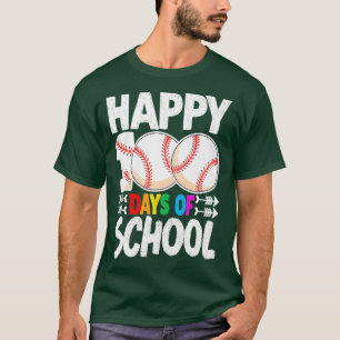 Camiseta 100 dias de Professores de Basebol Escolar 100 dia
