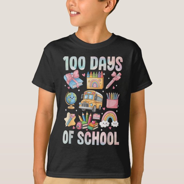 Camiseta 100 Dias De Professores Do Ensino 100º Dia De (Frente)