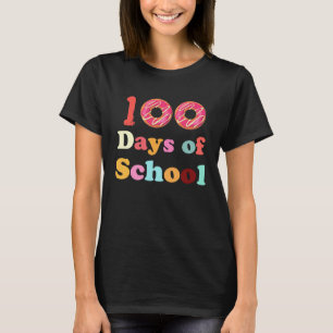 Camiseta 100 Dias de Professores Escolares Crianças Groovy