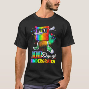 Camiseta 100 Dias De Professores Escolares De Jardim De Inf