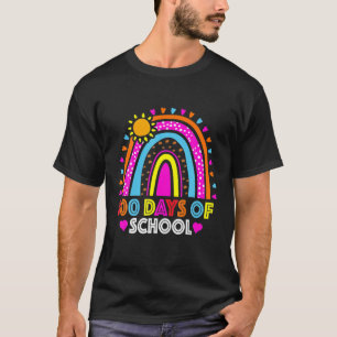 Camiseta 100 Dias De Professores Escolares Ou De Chuva Mais