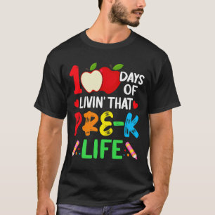 Camiseta 100 Dias De Professores Pré-Escolares