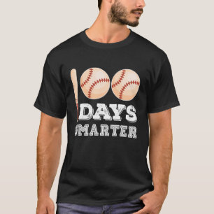 Camiseta 100 Dias De Rua De Celebração De Rapaz De Beisebol
