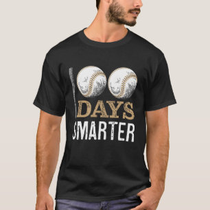 Camiseta 100 Dias De Rua De Celebração De Rapaz De Beisebol