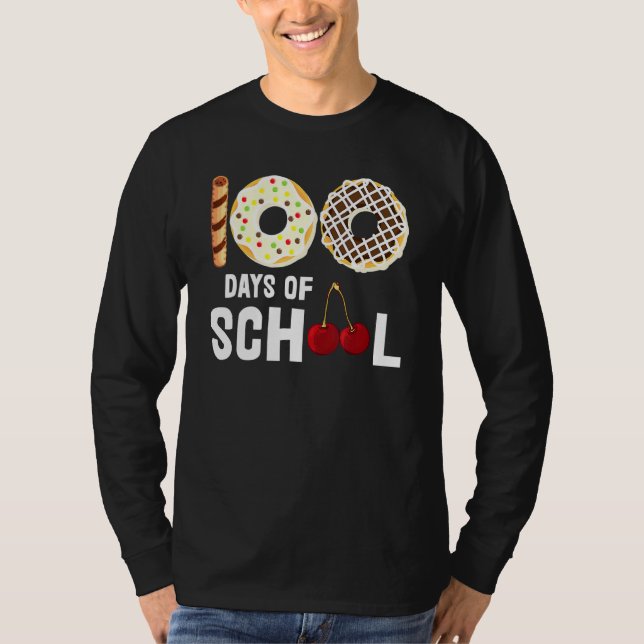 Camiseta 100 Dias De Rua De Professores Do Dessert De Cerej (Frente)