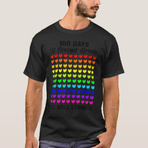 Camiseta 100 dias de segundo ano ainda adorando coração 10