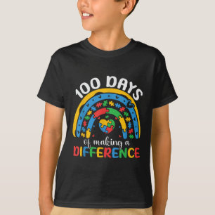 Camiseta 100 Dias De Sensibilização Para O Autismo Escolar