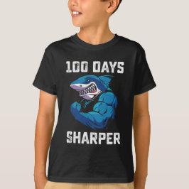 Camiseta 100 Dias De Sharper Shark 100.º Dia De Gym Escolar