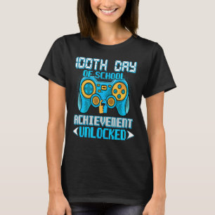 Camiseta 100 dias de sucesso escolar Jogo de vídeo desbloqu