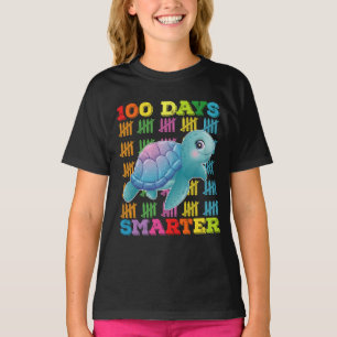 Camiseta 100 Dias De Tartaruga Mais Inteligente 100.º Dia D