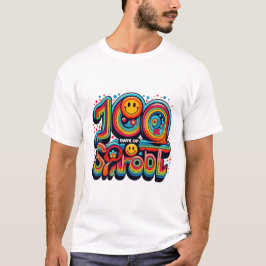 Camiseta 100 dias de Tee Escola - Celebração Desenhada à Mã