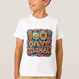 Camiseta 100 dias de Tee Escola - Celebração Desenhada à Mã