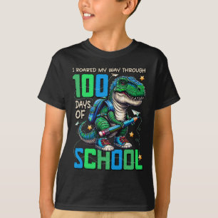 Camiseta 100 Dias De Trex Escolar 100 Dias Mais Inteligente
