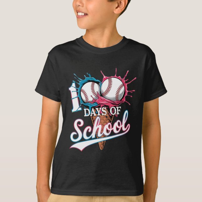 Camiseta 100 Dias De Venda Da Escola Eu Acertei 100 Dias Da (Frente)