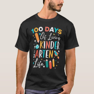 Camiseta 100 Dias De Vida Escolar De Jardim De Infância Pro