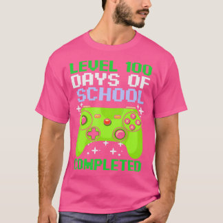 Camiseta 100 dias de vídeo escolar Jogos 100º dia de profes