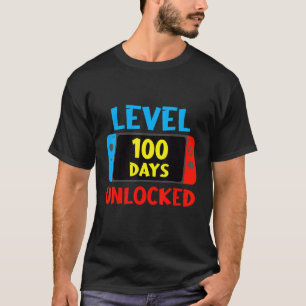 Camiseta 100 Dias De Videos games Desbloqueados Da Escola