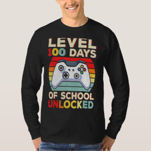 Camiseta 100 Dias De Videos games Engraçados Na Escola 100 