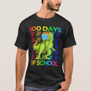 Camiseta 100 Dias De Visto De Rex De Dinossauro Escolar Sma