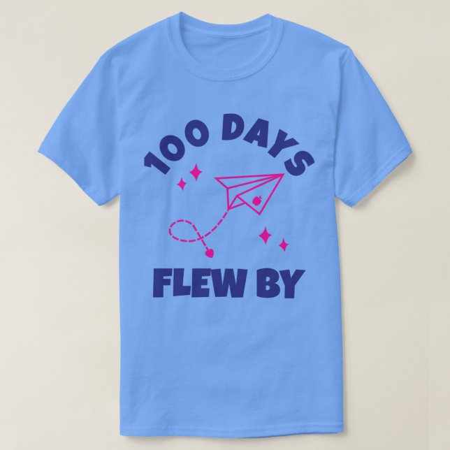 Camiseta 100 Dias De Voo Por 100 Dias De Escola 8 (Frente do Design)