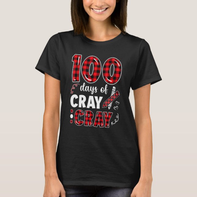 Camiseta 100 Dias de Xadrez de Cray Cray Professora Vida 10 (Frente)