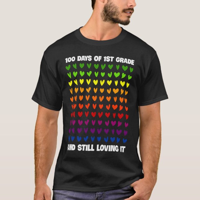Camiseta 100 Dias Do 1º Ano E Ainda Amando (Frente)