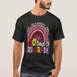 Camiseta 100 Dias Do Arco-Íris Escolar Do 3º Grau 100º Dia