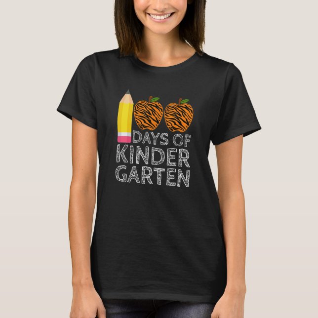 Camiseta 100 Dias Dos Professores De Jardim De Infância Fel (Frente)