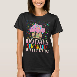 Camiseta 100 Dias Empurrados Com Cupcake Divertido 100 Dias