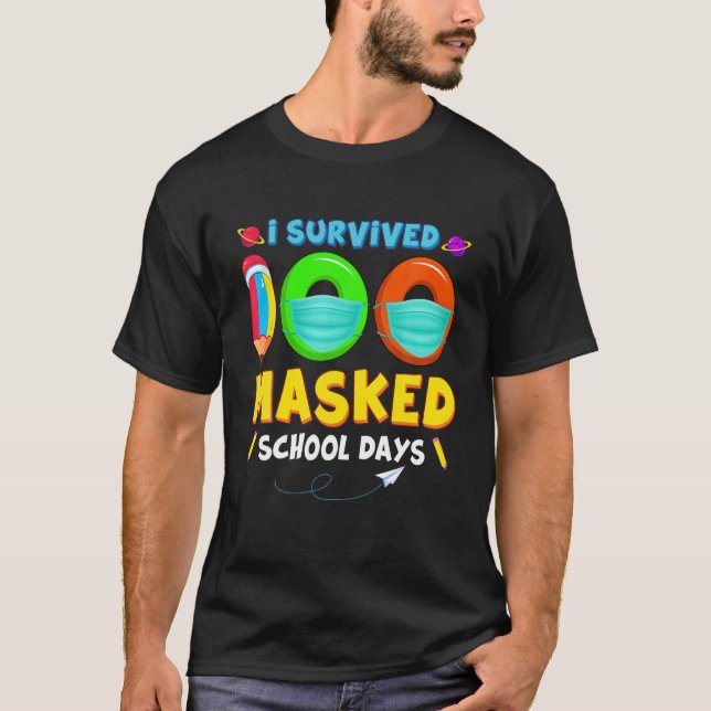 Camiseta 100 Dias Engraçados De Professores Da Escola Virtu (Frente)