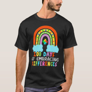 Camiseta 100 Dias Escolar Iep, Abrace Diferenças, Autismo A