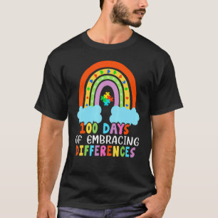 Camiseta 100 Dias Escolar Iep, Abrace Diferenças, Autismo A