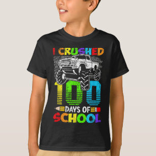 Camiseta 100 Dias Esmagados De Meninos Escolares 100 Dias D
