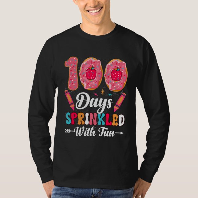 Camiseta 100 Dias Espalhados Com Diversão  Cupcake Com Conf (Frente)