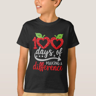 Camiseta 100 Dias Fazendo A Diferença Apple Heart Professor