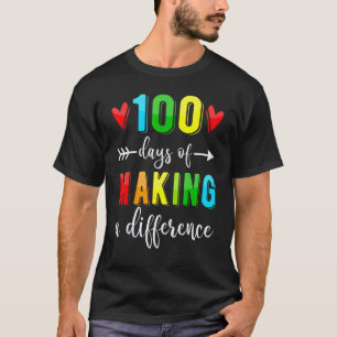 Camiseta 100 Dias Fazendo Uma Diferença 100º Dia Escola T